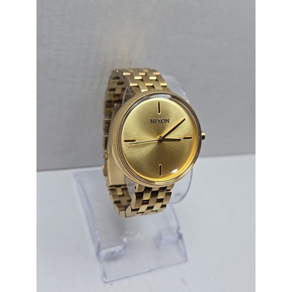 Nixon The Vix Rose All Day Gold Tone Womens Watch 35mm New Battery Size Small - Picture 3 of 11